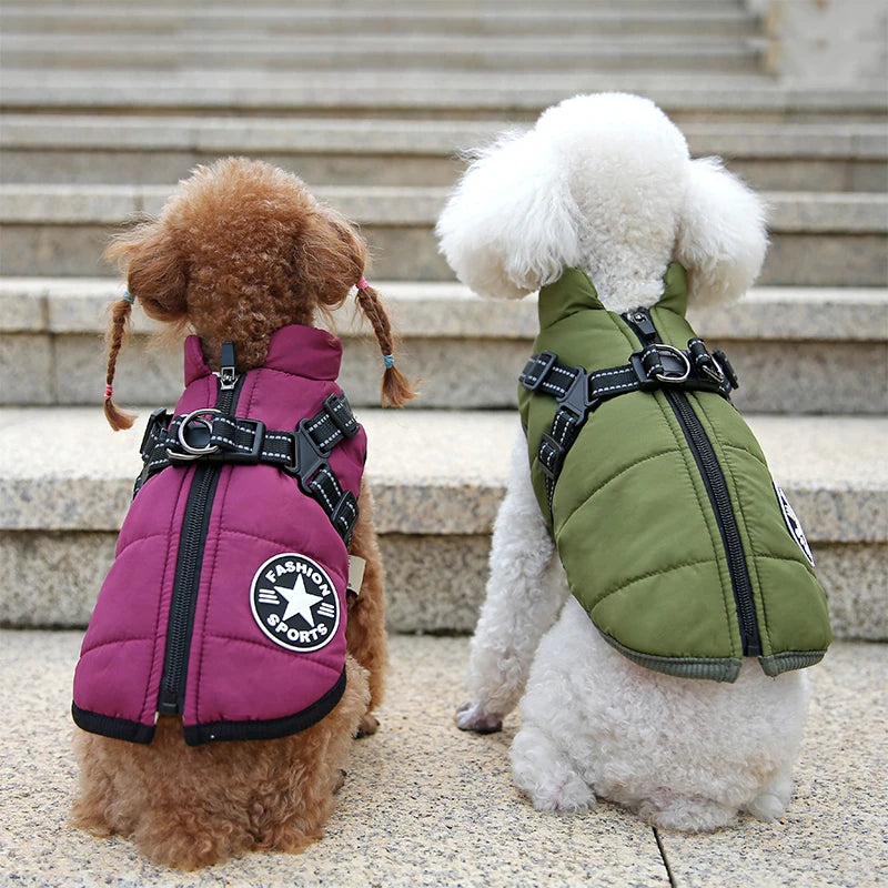 Dog Jacket Vest with Built-In Harness - Warm Winter Coat for Small Dogs - photo 4