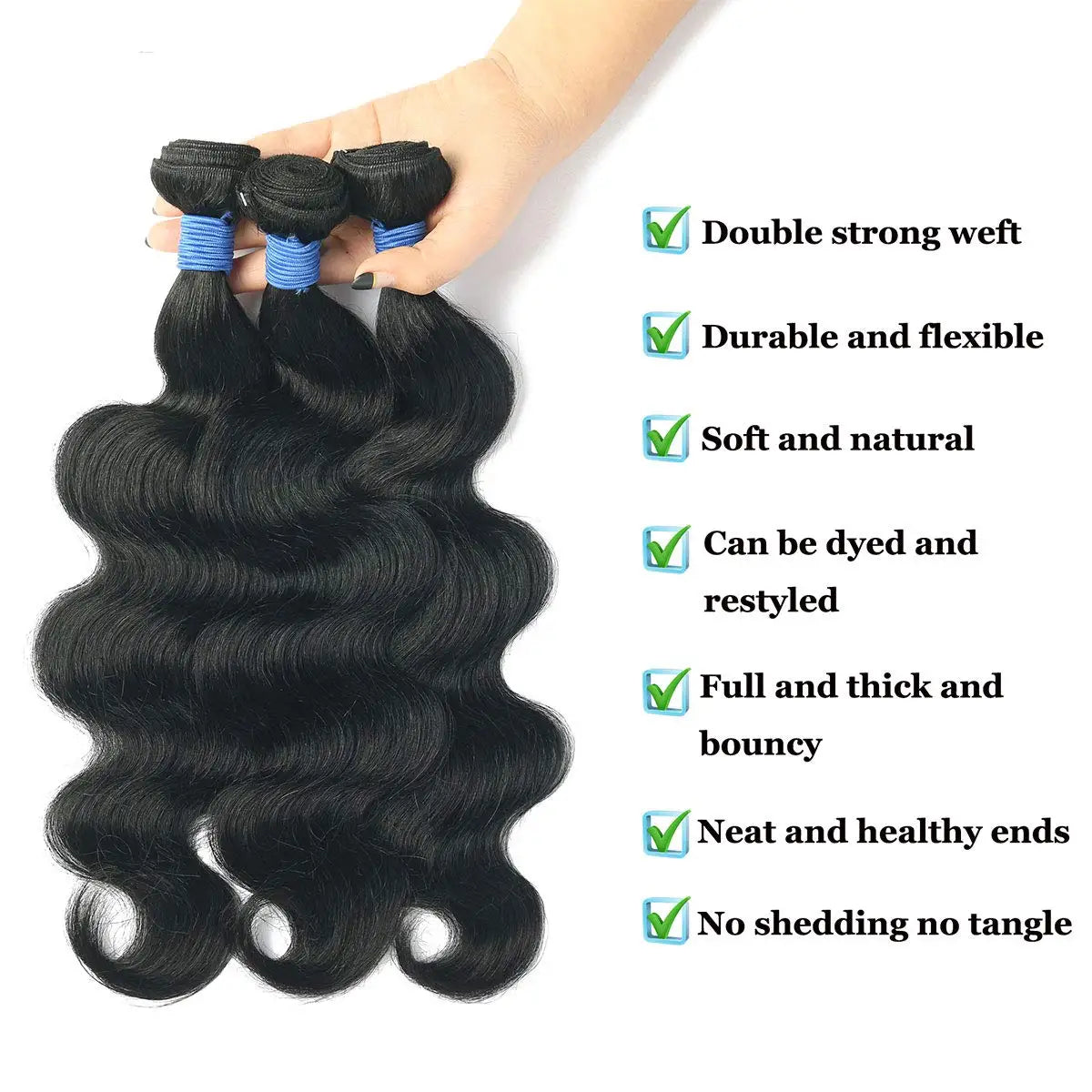 38 40 Inch Body Wave 3 4 Bundles Brazilian Remy Unprocessed Human Hair Wavy Doule Drawn Bundles Weave Extensions