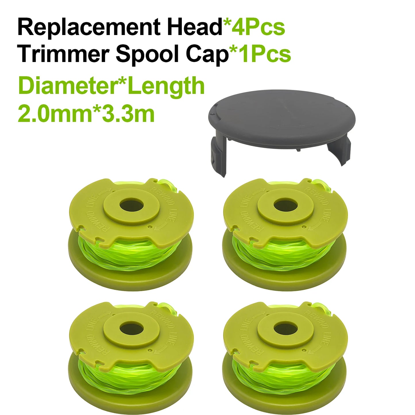 TSES 5~20Pcs Trimmer Spool Line, Nylon String Trimmer Line Rope Strimmer Line Weed Whacker Head with Ryobi One Plus+ 18v 24v 40v