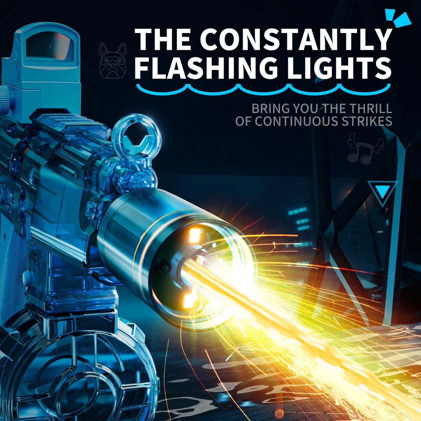 Electric Water Gun with Sensor Lights - Auto Summer Pool Toy