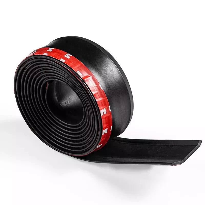 Universal Car Bumper Lip Splitter Spoiler Rubber Skirt BodyTrim Bumper Scratch-Resistant Anti-Collision Soft Rubber Strip