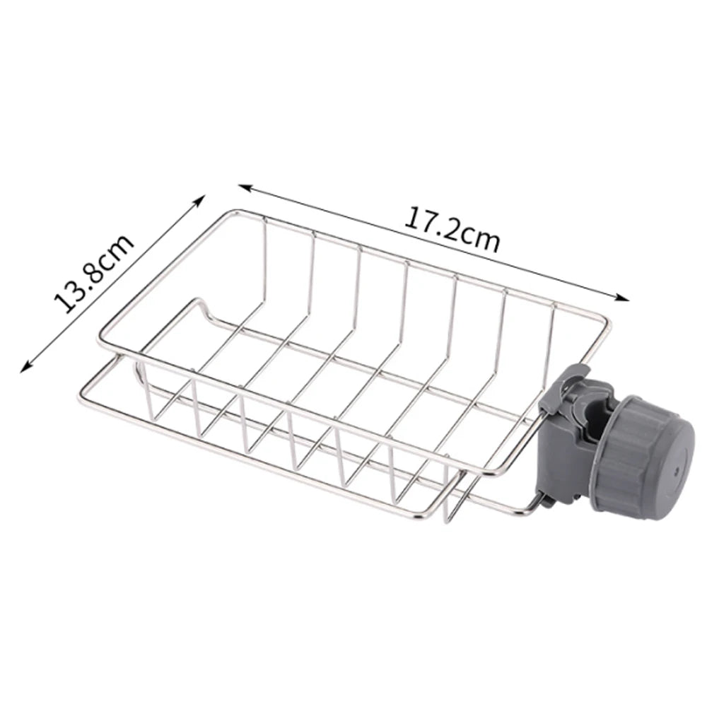 Kitchen Sink Faucet Rack - Sponge, Soap and Towel Holder with Drain - photo 12