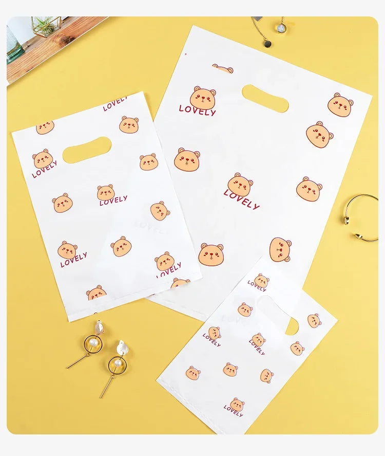 25pcs/lot Small Plastic Bag for Jewelry/Earrings/Scarf/Socks Little Daisy Wedding Gift Bags Mini Packaging Bags for Business