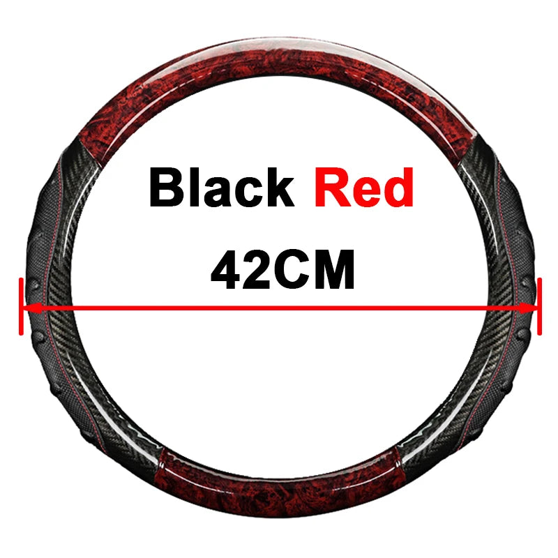 Car Truck PU Leather Embossed Steering Wheel Cover Steering-Wheel For Auto Diameters 36 38 40 42 45 47 50CM 7 Sizes to Choose
