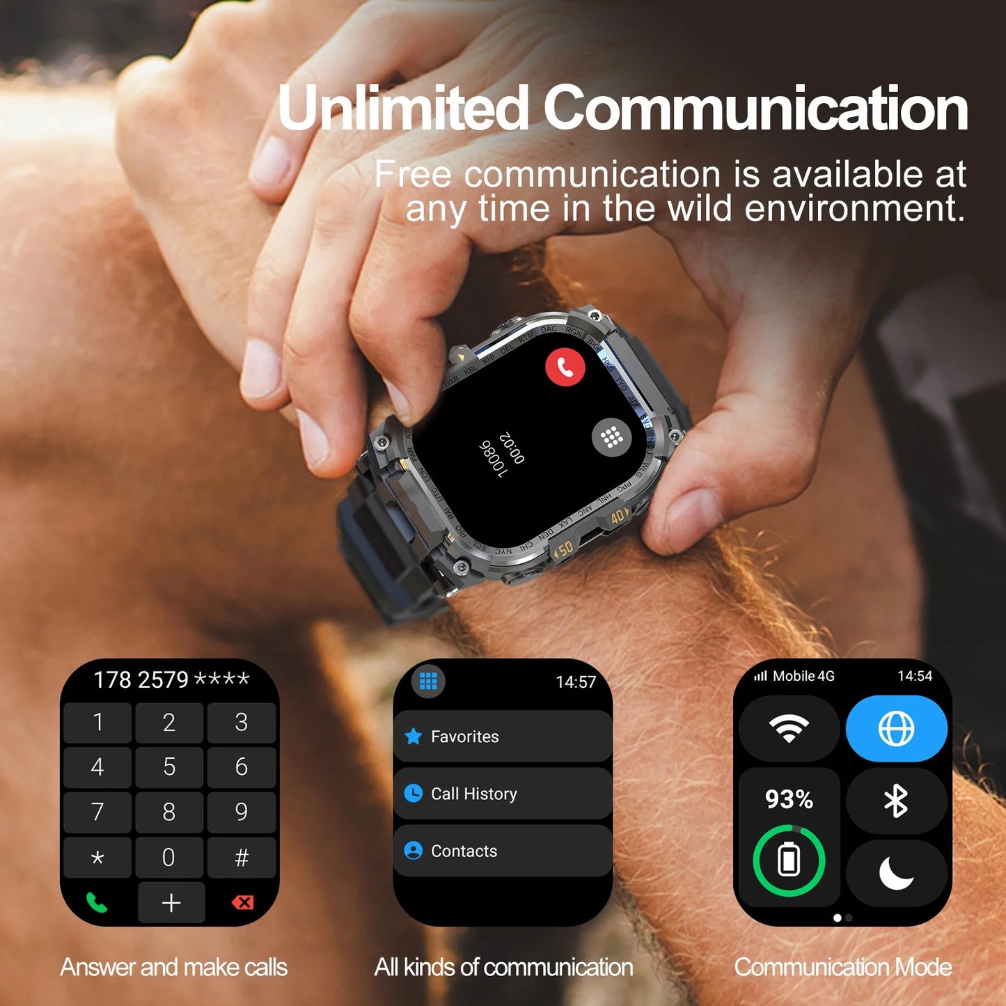 Q888 Smartwatch 4G 5G SIM Card Full Network Android OS GPS WiFi 2.06-inch Rotating Camera 32GB RAM 256GB Storage Latest Model