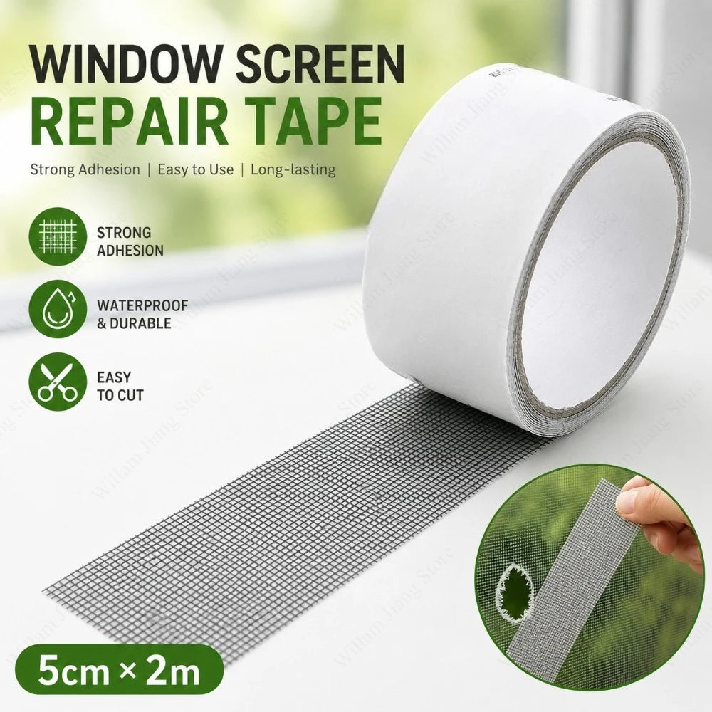 Self-Adhesive Screen Repair Tape, 5 cm x 2 m