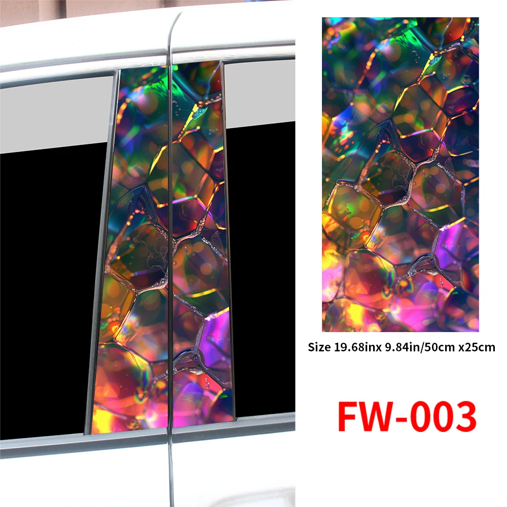 Honeycomb Car Stickers Auto B Pillar Waterproof Funny Decoration Cover Scratches Sunscreen Car Doors Pillar Vinyl Decals