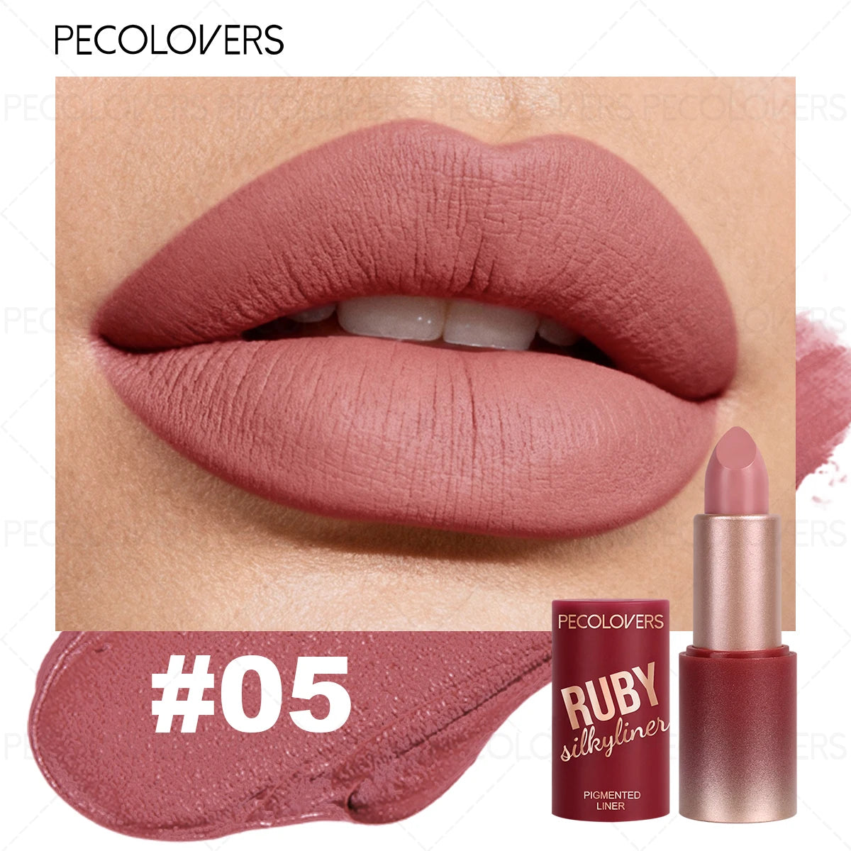 1PC Red Tube Lipstick, High Color Rendering, Red Series Lipstick, Waterproof, Non-drying, Suitable for Various Makeup Looks