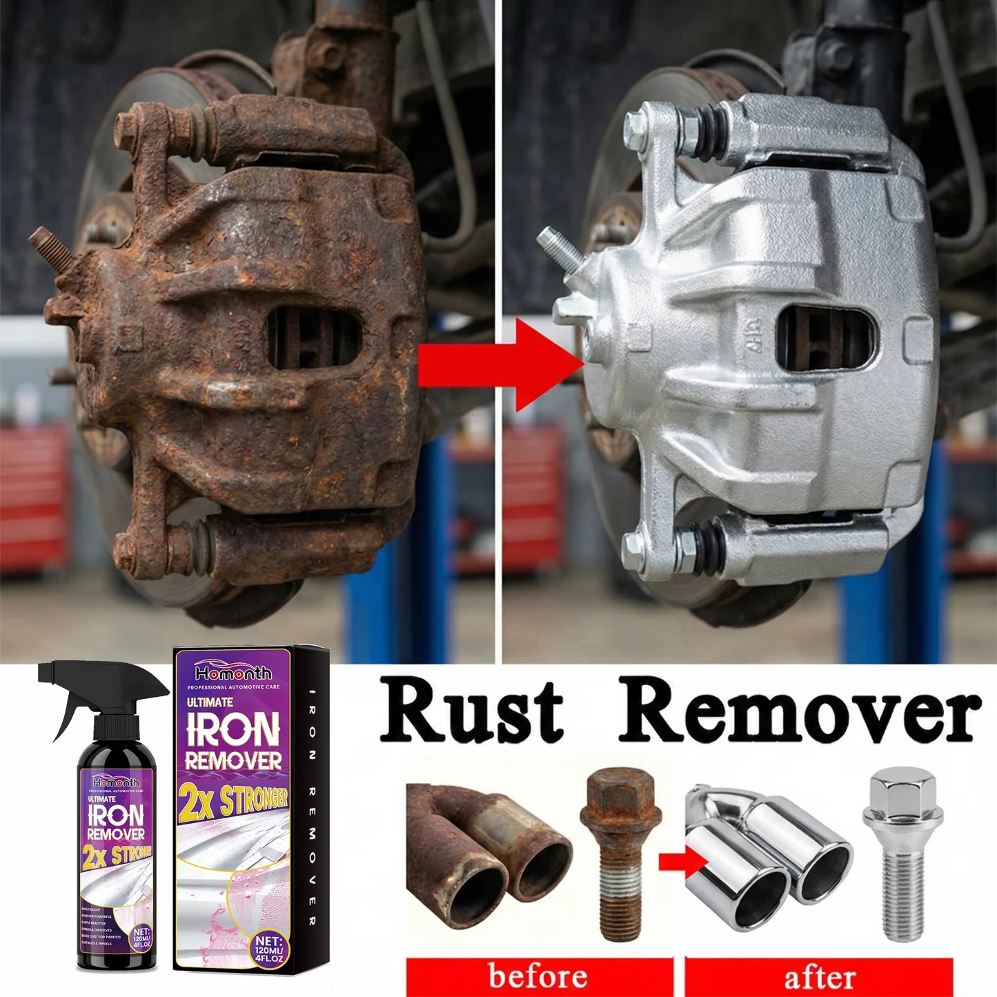 Rust Remover Spray Powerful Rust Removal For Metal Car Bike Household Tools 2026 New