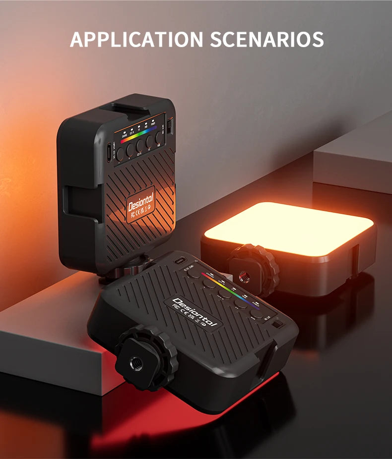 X1 RGB Video Lights Mini LED Camera Light 3000mAh Rechargable LED Panel Lamp Photo Video Lighting for Youtube Tik tok
