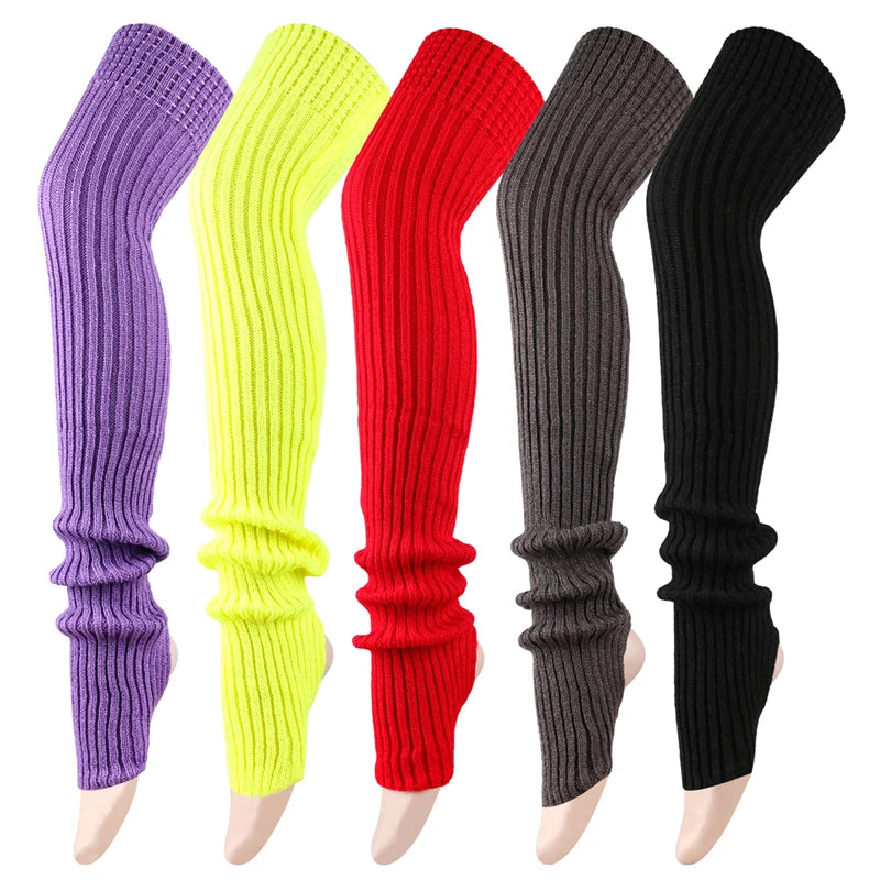 Women's 80cm Long Knit Leg Warmers - Loose Dance & Yoga Socks - photo 5