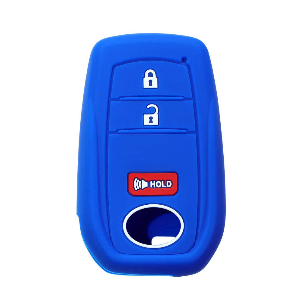 Lcyam Key Fob Cover Case Remote Protector Smooth Silicone Fits for Toyota Rav4 Corolla Camry Hilux Car Accessories Key Cover