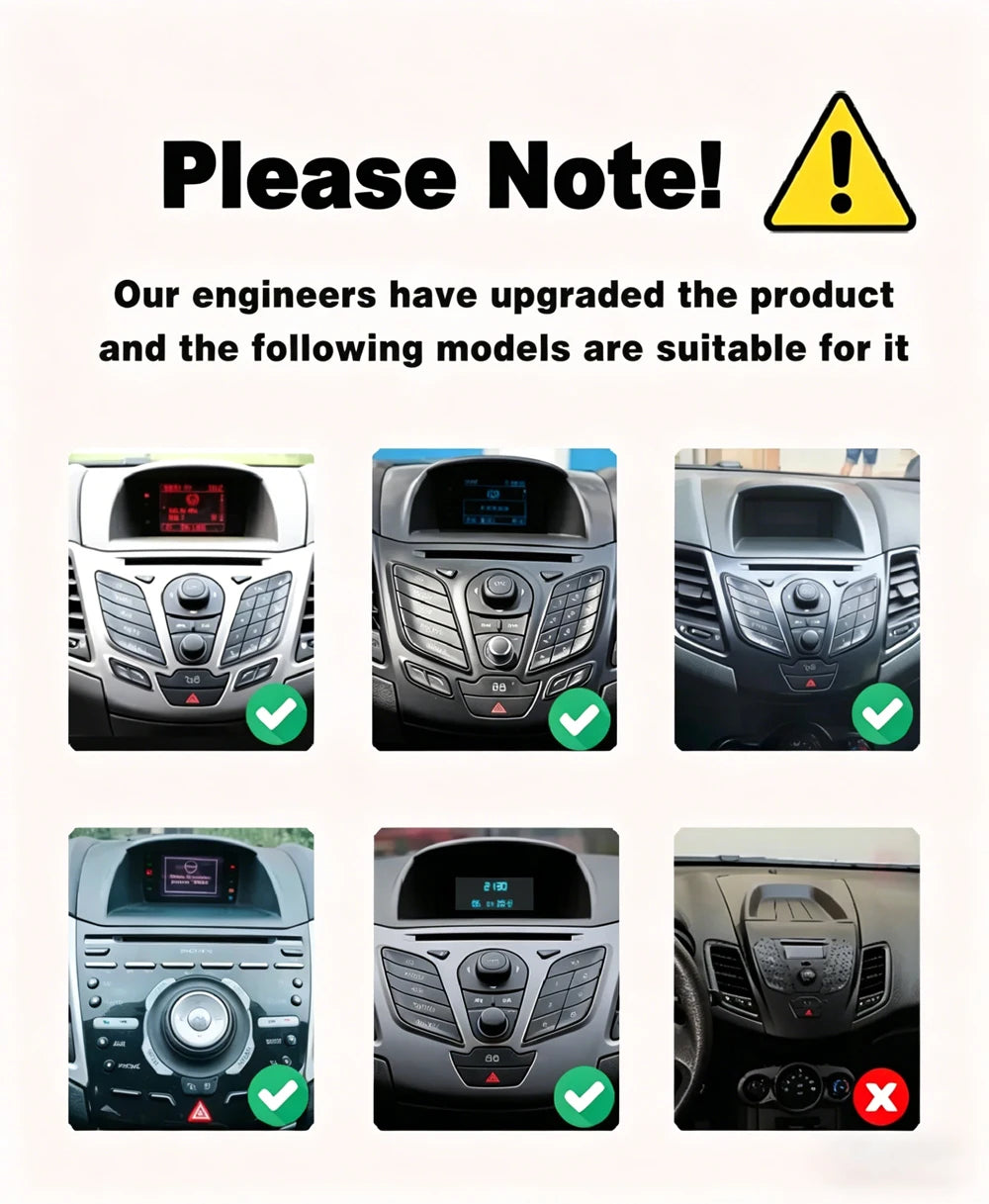 9.7" Car Stereo with Apple CarPlay & Android Auto, Compatible with Ford Fiesta MK6 & MK7