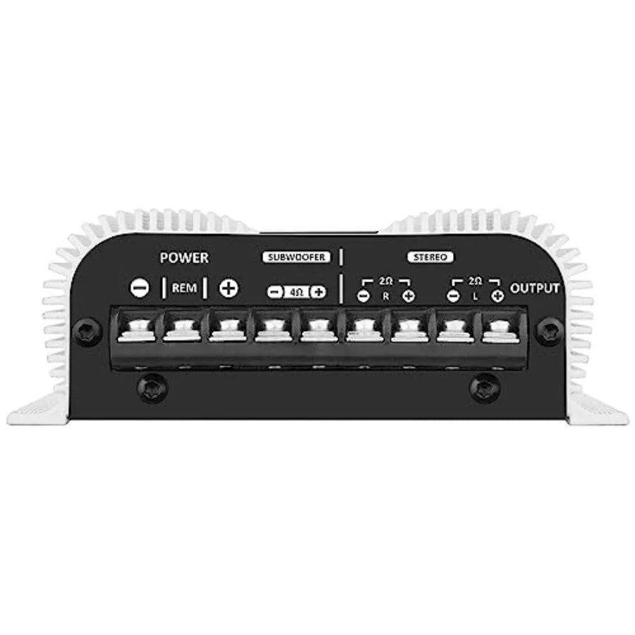TL 1500 Full Range 390 watts RMS 3 Channels Car Audio 2 Stereo Channels 1 Sub Channel Class D Amplifier, RCA/Wire Input, Bass B