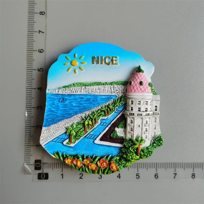 France  Paris Fridge Magnet Souvenir Carcassonne Cannes Imanes Para Riviera Arch of Triumph NICE Magnetic Stickers Home Decor
