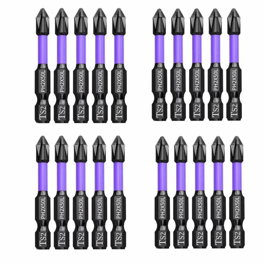 PH2 Impact Driver Bit Set 5-60PCS – Magnetic Cross Screwdriver Alloy Steel Non-Slip Drill Bits