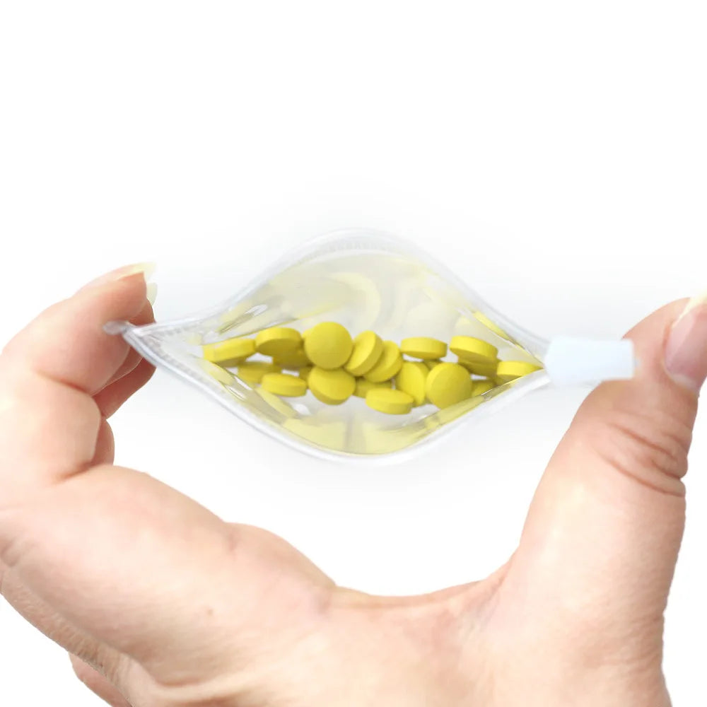 Jewelry Storage Bag Pill Pouch Bags Zippered Pill Pouch Reusable Clear Pill Bags Self Sealing Travel Medicine Organizer Storage