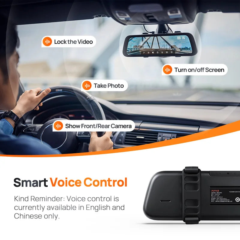 70mai S500 9.35" 1944P Rearview Dash Cam with Touch Screen