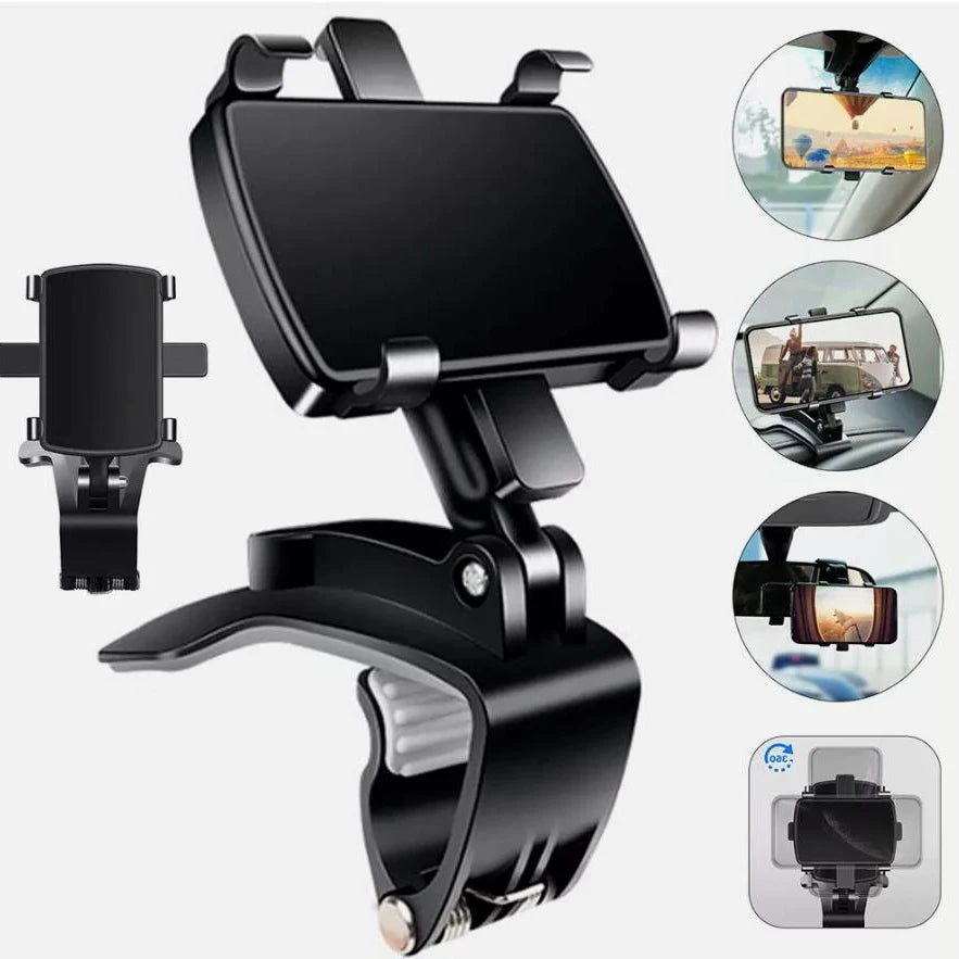 NEW Universal Car Phone Holder Portable 360°Degree Rotatable High Quality Multi-function Car Smartphone Mobile Phone Holder Clip