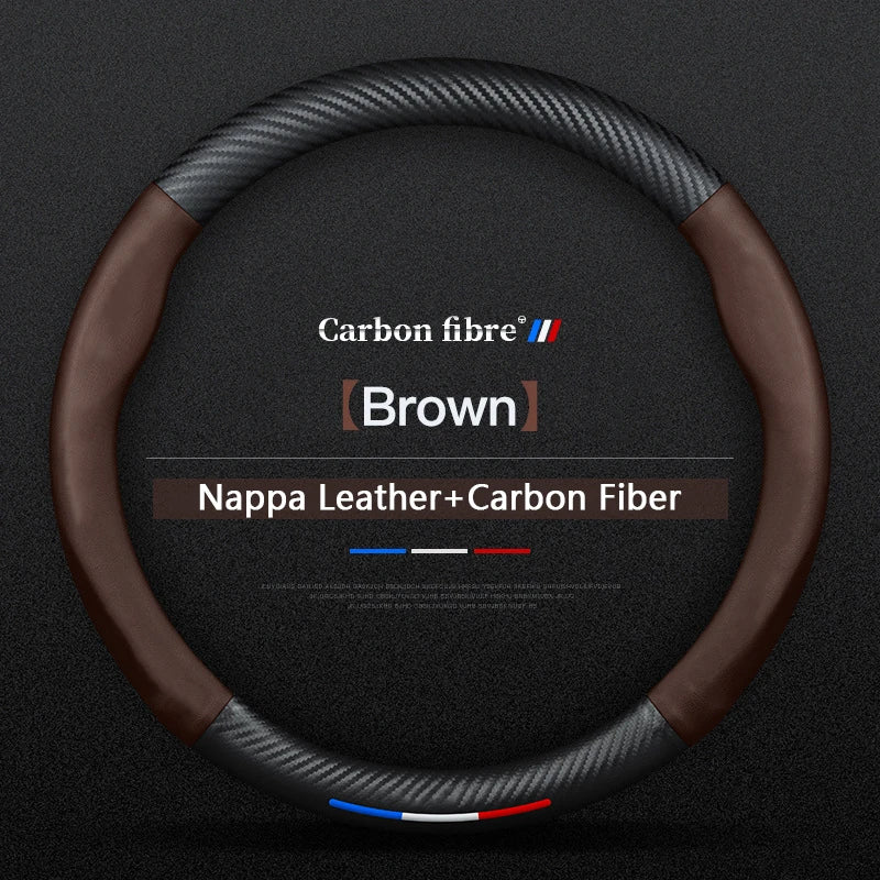 Car Carbon Fiber Leather Steering Wheel Cover For Toyota Camry RAV4 Corolla 86 Reiz Wish CHR Celica Vitz Highlander Yaris Avalon