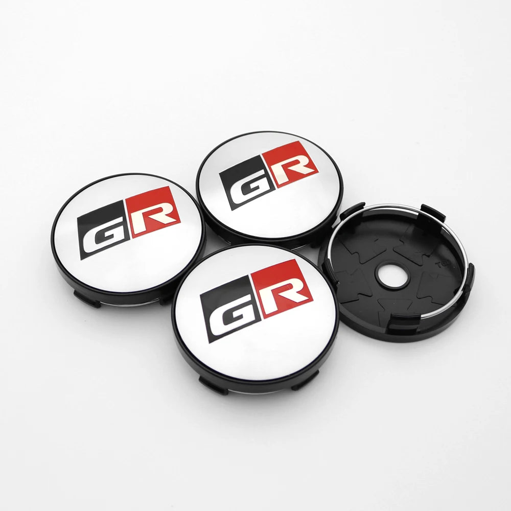 4Pcs 56mm 60mm Car Wheel Center Hub Caps Cover For Toyota GR Sport Gazoo Racing Yaris 86 Corolla Hilux Supra C-HR Accessories