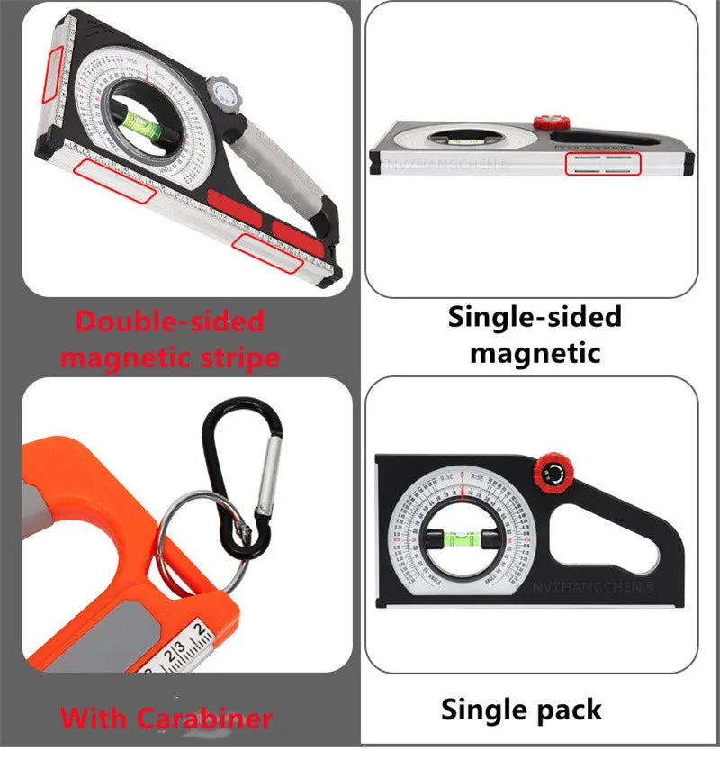 High Precision Angle Slope Measuring Instrument Magnetic Level Bubble Inclinometer Protractor Angle Finder Slope Scale Level