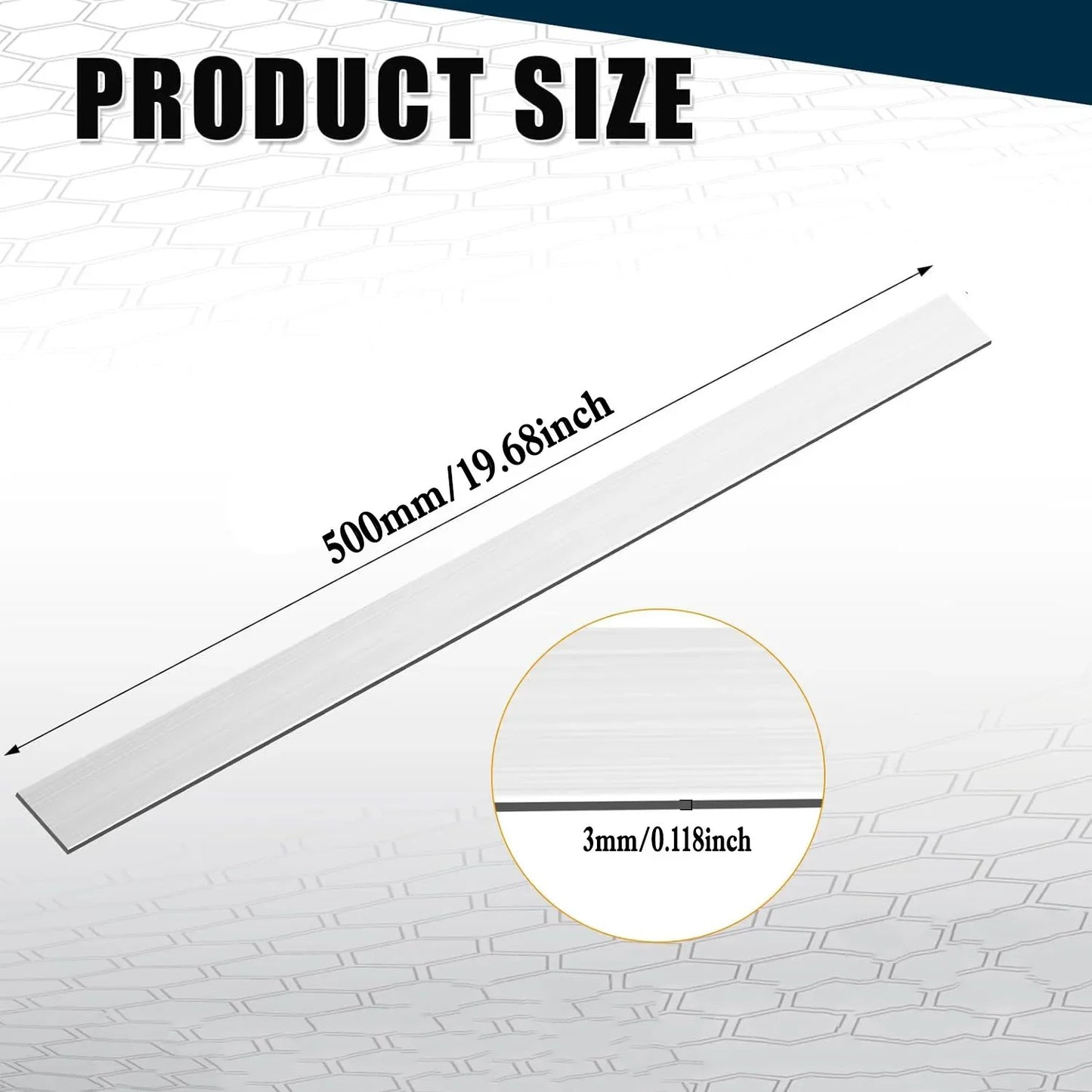 1-5pcs 6061 Aluminum Flat Bar Stock 500mm, High Strength Rectangular Bar for Metalworking, Industrial & Craft Use
