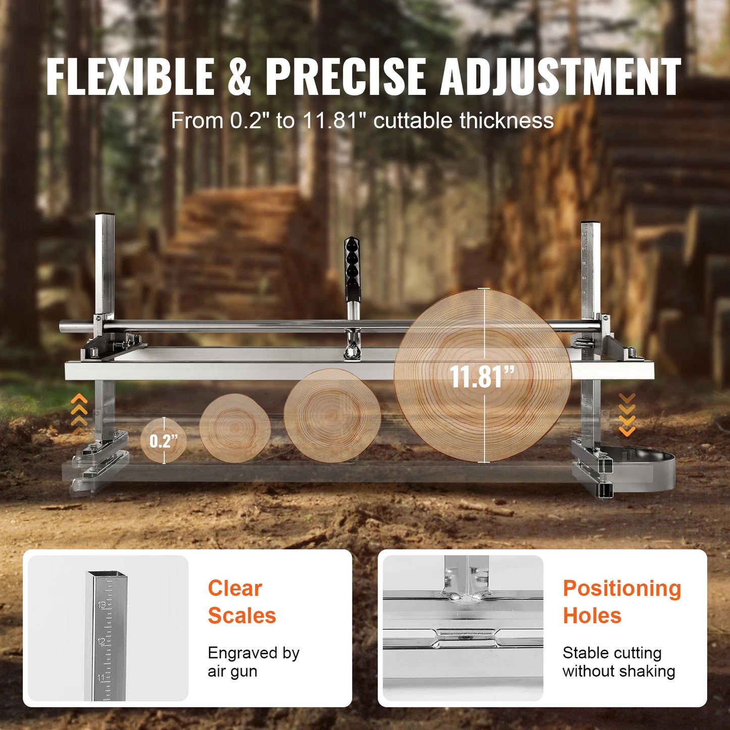 SucceBuy Portable Chainsaw Mill — 36"/48" Planking Sawmill for Lumber Cutting
