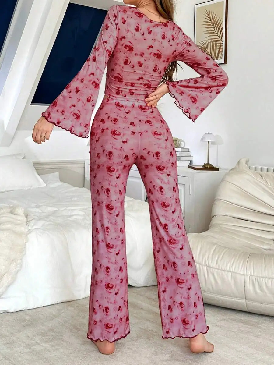 Women's pyjama set, sleep shirt and pants — view 20 of 26