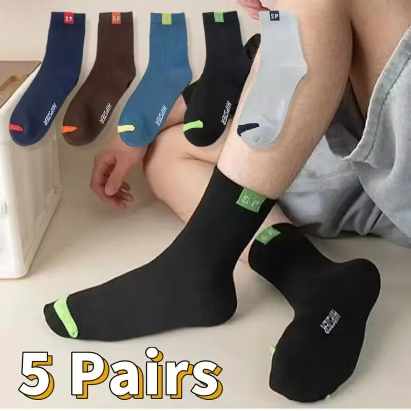 Men's Cotton Blend Crew Socks, 5 or 10 Pairs