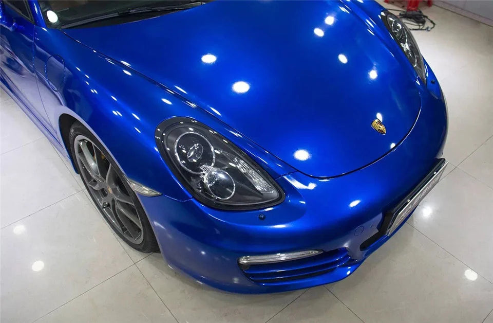 Glossy Candy Auto Adhesive Foil Film Motorcycle Stickers Vinyl Car Color Change Film Blue Glossy Metallic Vinyl Paper for Car