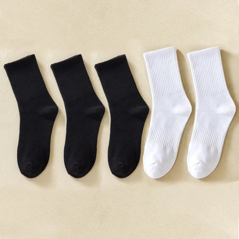 Men's Cotton Crew Socks — White, 1 & 10-Pair Packs, Plus Size