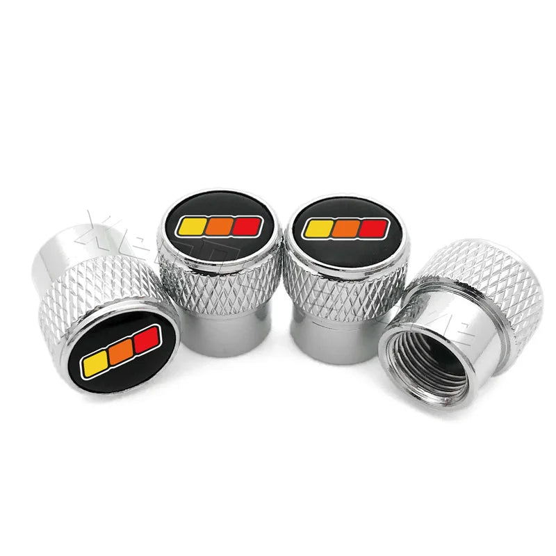 Car Wheel Tire Valve Stem Caps 3 Tri Colors Emblem Logo For Toyota TRD Tacoma Tundra 4Runner Highlander RAV4 Tyre Accessories