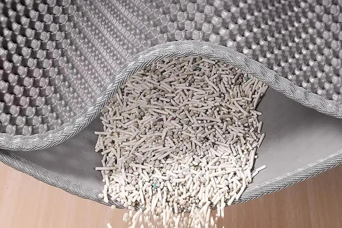 Large Waterproof Cat Litter Mat, 2-Layer Non-Slip
