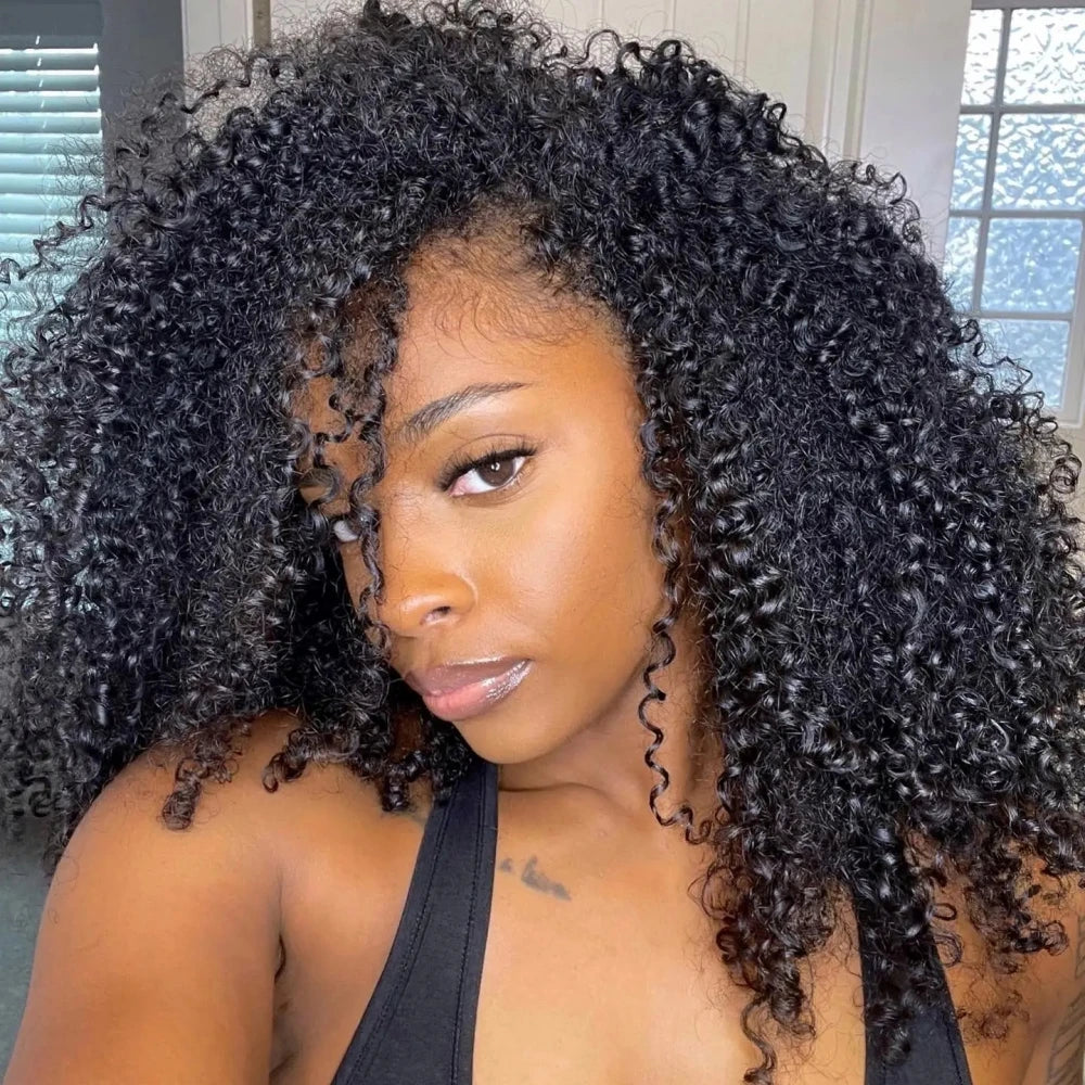Feather Crochet Human Hair 4/27 Highlight Pixie Curl Bulk Hair Extensions Lightweight Small Spirals Curly Crochet Hair For Braid