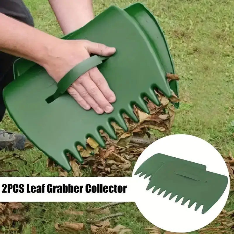Leaf Grabber Hand Rakes (Pair) – Large Plastic Rakes for Collecting Leaves & Yard Debris