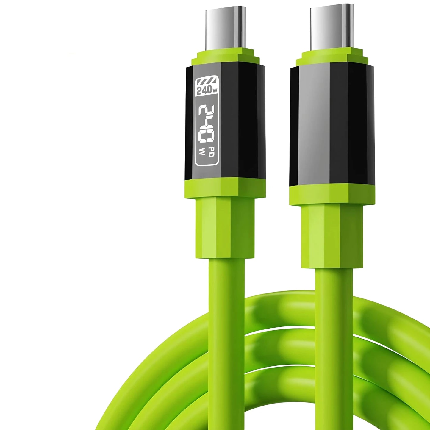 240W Fast Charging Type-C to Type-C Data Cable with Power Screen Universal USB to Type-C Charge Wire For IPhone Samsung Xiaomi