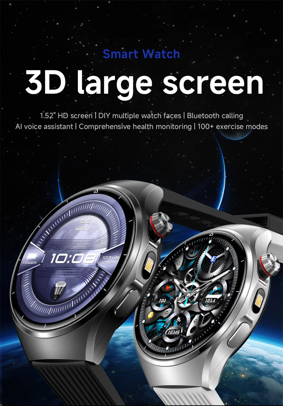 2026 G6 Max Smartwatch – 1000mAh Battery, Bluetooth Call, GPS Tracking & LED Flashlight | Men