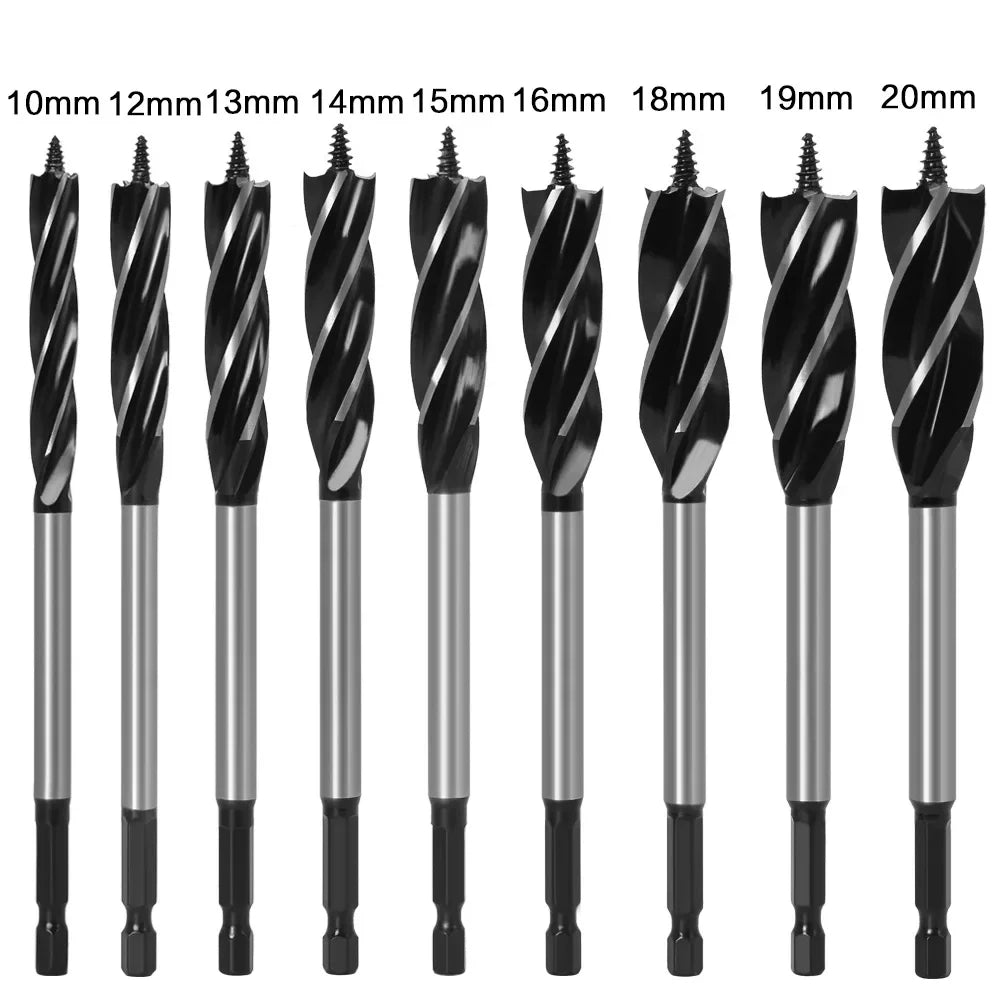 Hole Opener 10-35mm 1/4'' Hex Shank Twist Drill Bit, Reamer Auger Carpenter Joiner broca Drill Bits for Wood  Woodworking Tools