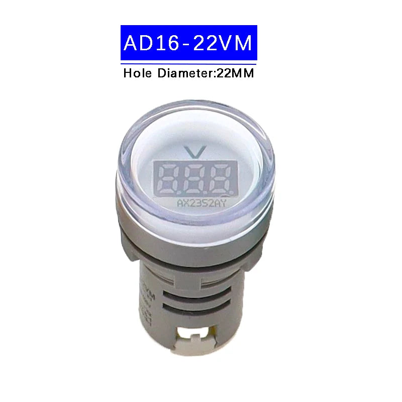 110V 220V AC Digital Voltmeter Ammeter 50-500V 0-100A Square Round Voltage Current Meter Car Volt Tester Test Gauge Amp Detector