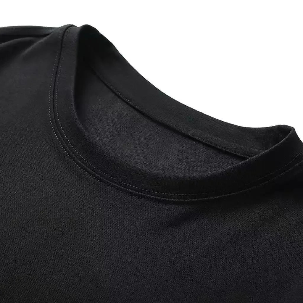 Y2K Gothic Print Oversized T-Shirt — Unisex Cotton Round-Neck Streetwear Tee