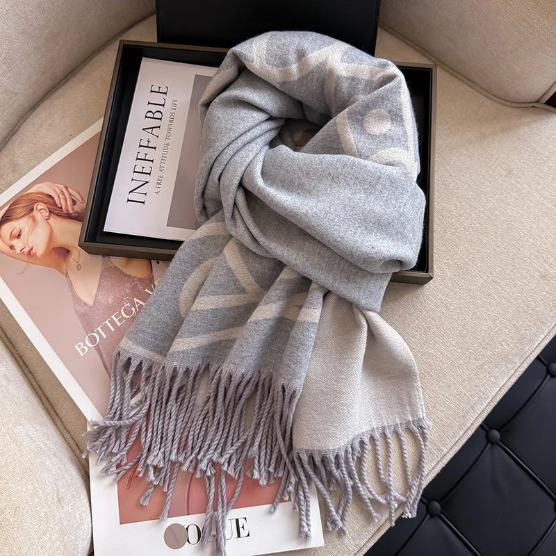 Women's Long Cashmere-Feel Scarf - Winter Wrap and Head Scarf - photo 5