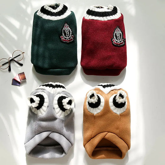 Manufacturer Customized Autumn and Winter New Knitted Vest V-Neck Preppy Style Pet Dog and Cat Clothing Vest Supplies