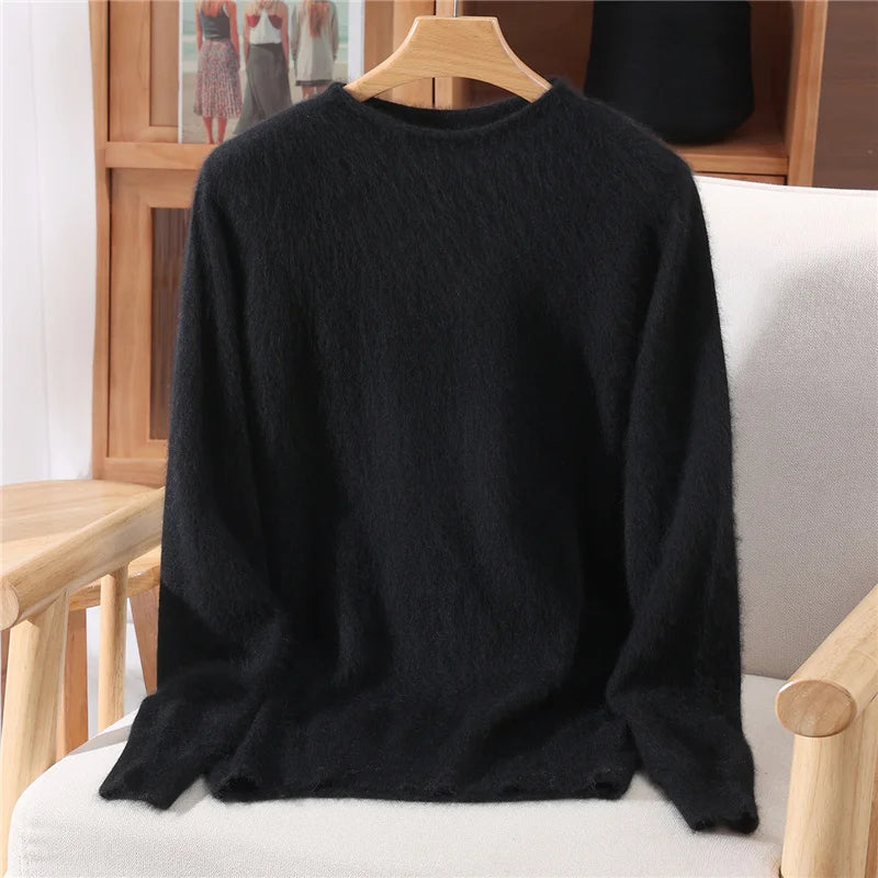 Women's Soft Knit Crew Neck Sweater, Basic Pullover