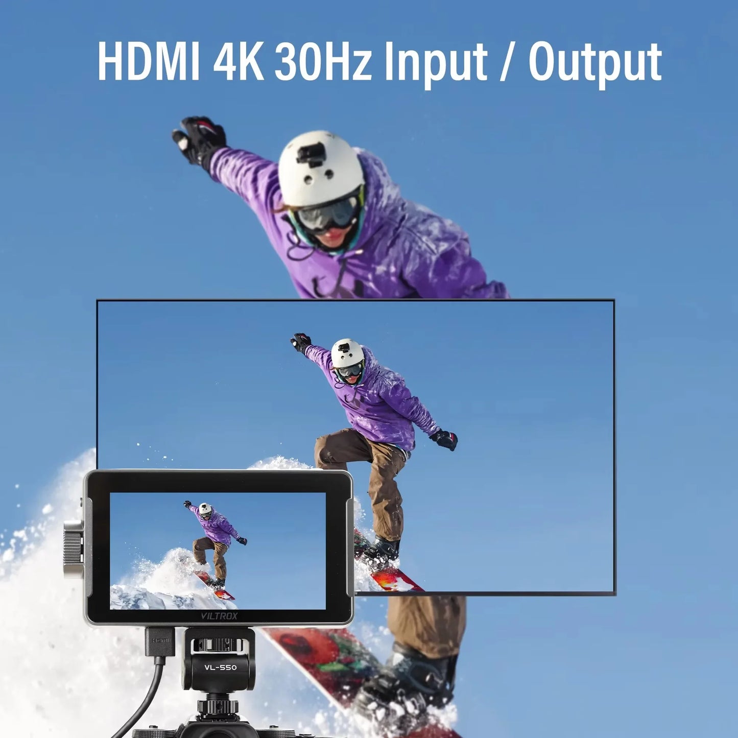 VILTROX DC-550/DC-550PRO Profissional Camera Studio Monitor 5.5 Inch 4K 30Hz HDMI Touch Screen 3D LUT 1920x1080 Director Monitor
