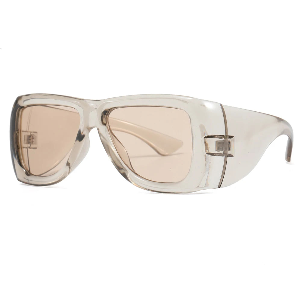 Oversized Square Y2K Sunglasses — Black Punk Shades, Unisex