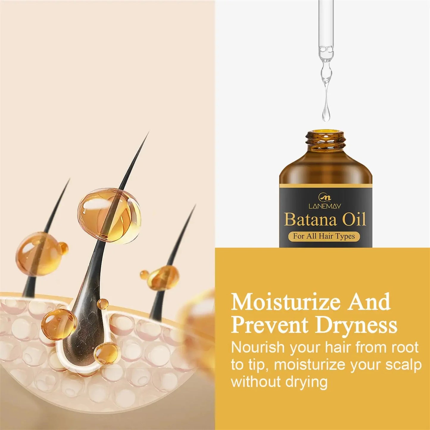 7 Days Fast Batana Oil Hair Growth Serum Anti-loss Hair Regrowth Products Repair Damaged Hair Roots Hair Care For Women Men