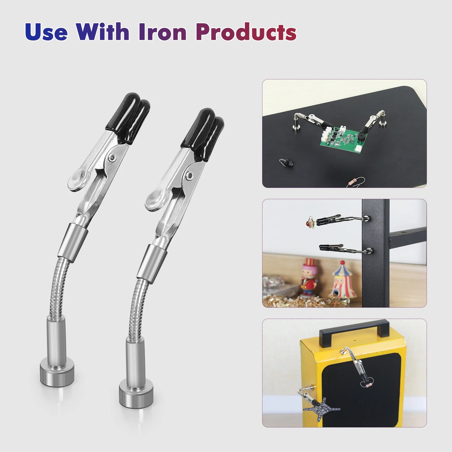Soldering Helping Hands 4 Magnetic Universal Flexible Arm Welding Assistant PCB Clamp Thir Hand Welding Repair Tools