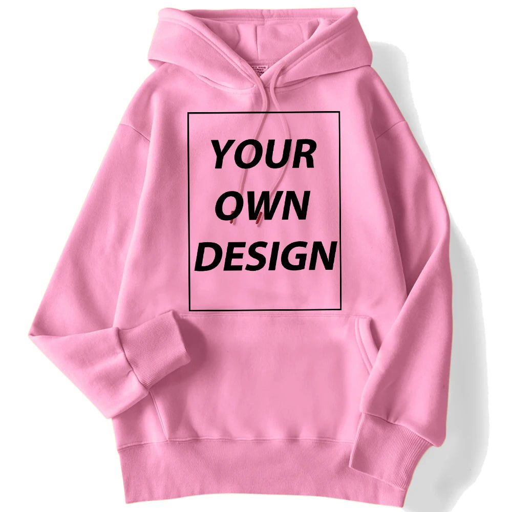 Custom Print Pullover Hoodie, Personalized Sweatshirt