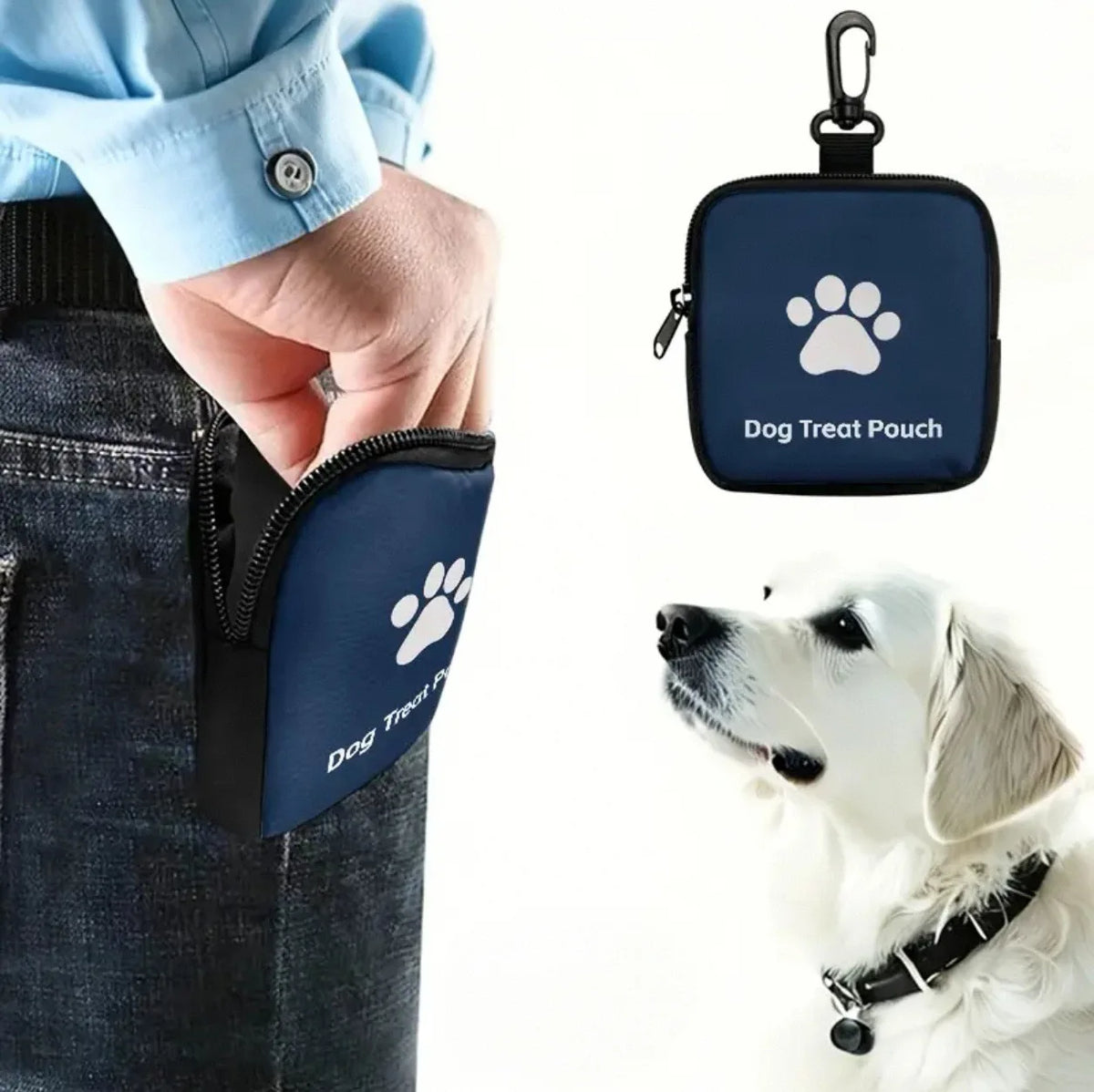 Paw Print Dog Treat Pouch - Zipper Snack Bag – photo 3